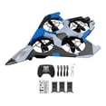 thumbnail image 4 of Avión de control remoto, juguete volador para exteriores, helicóptero de portátil con de 360 degree, ideal para niños, principiantes y adultos. Azul con 3 baterías, 4 of 8