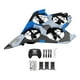 thumbnail image 4 of Avión de control remoto, juguete volador para exteriores, helicóptero de portátil con de 360 degree, ideal para niños, principiantes y adultos. Azul con 3 baterías, 4 of 8
