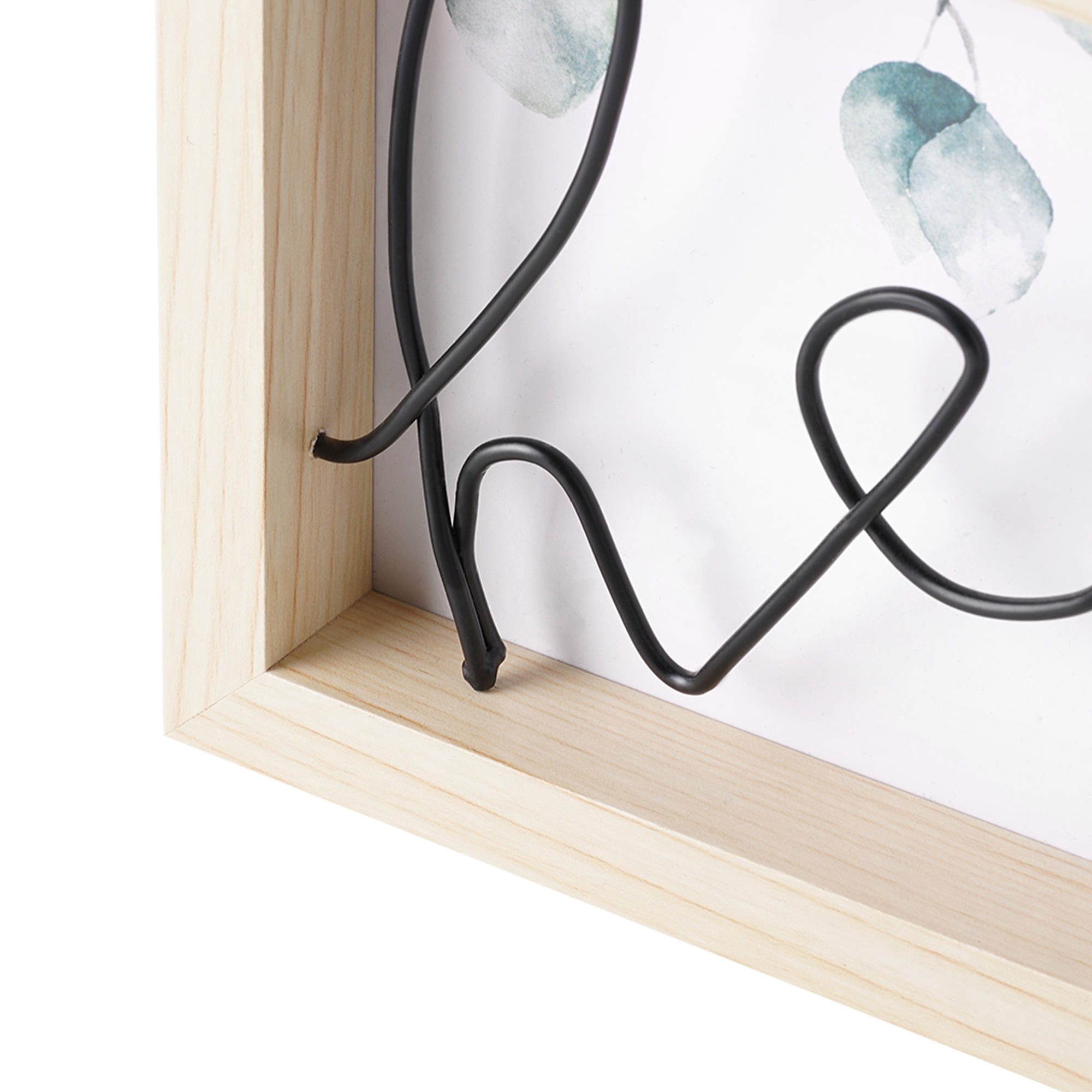 Mainstays Indoor Hello Sunshine Black Metal Wire Sign with Wood Frame, 10 in x 6 in