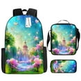 thumbnail image 1 of Movie Ice Princess Character Backpack 3-piece Set Waterproof Large Capacity Backpack for Girls siniker, 1 of 2