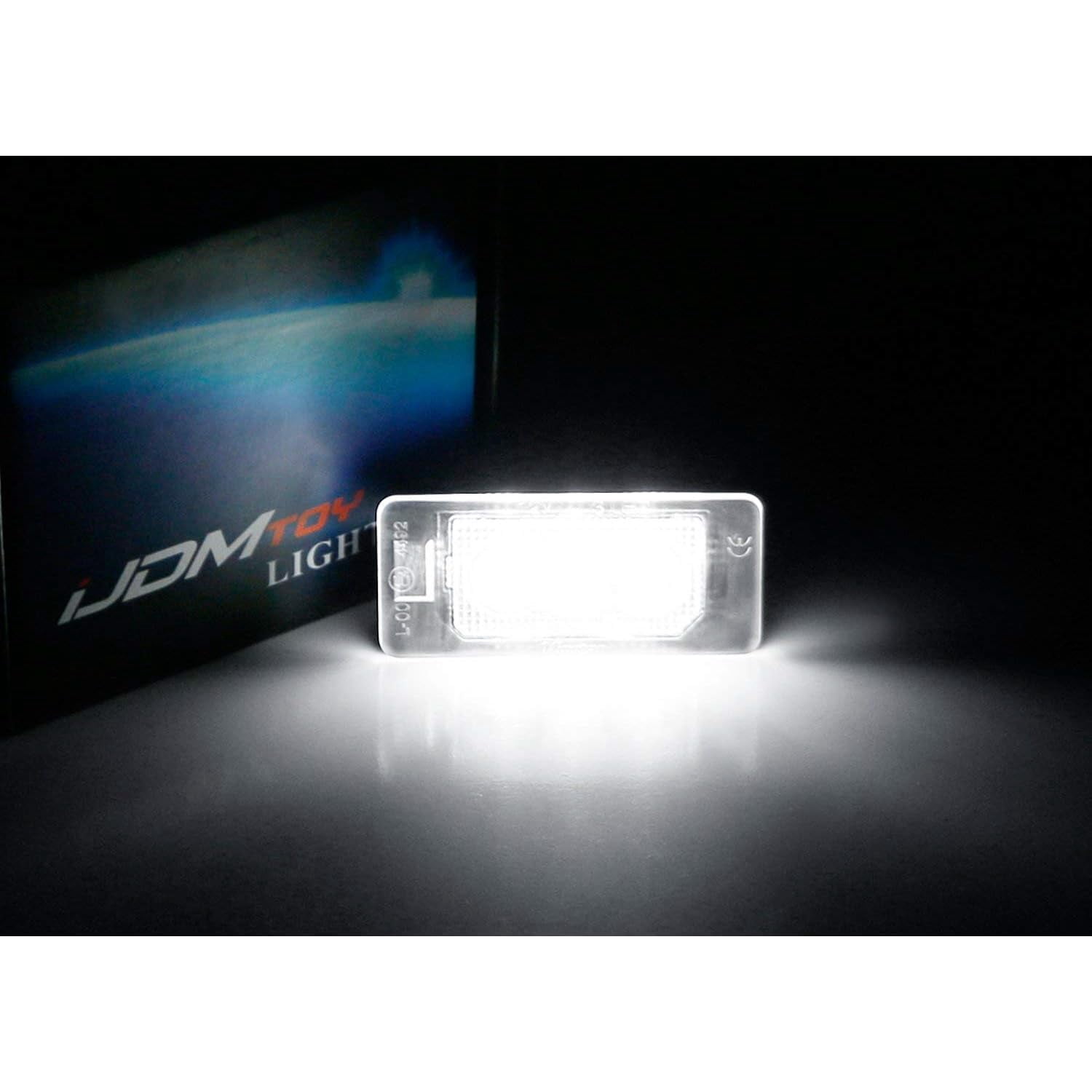 OEM-Fit 3W Full LED License Plate Light Kit For Audi A3 A4 A5 A6 A7 Q3 Q5 Q7 TT Cayenne Panamera, Powered by 3-Piece Osram Xenon White LED & Can-Bus Error Free