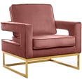 thumbnail image 2 of Home Square 2 Piece Upholstered Velvet Accent Chair Set for Living Room Waiting Room, in Noah Pink, 2 of 4