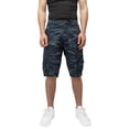thumbnail image 2 of X RAY Mens Cargo Shorts Camo and Solid Colors 12.5" Inseam Knee Length Classic Fit Multi Pocket, Double Stitch Back Pocket - White Camo, 132, 2 of 8
