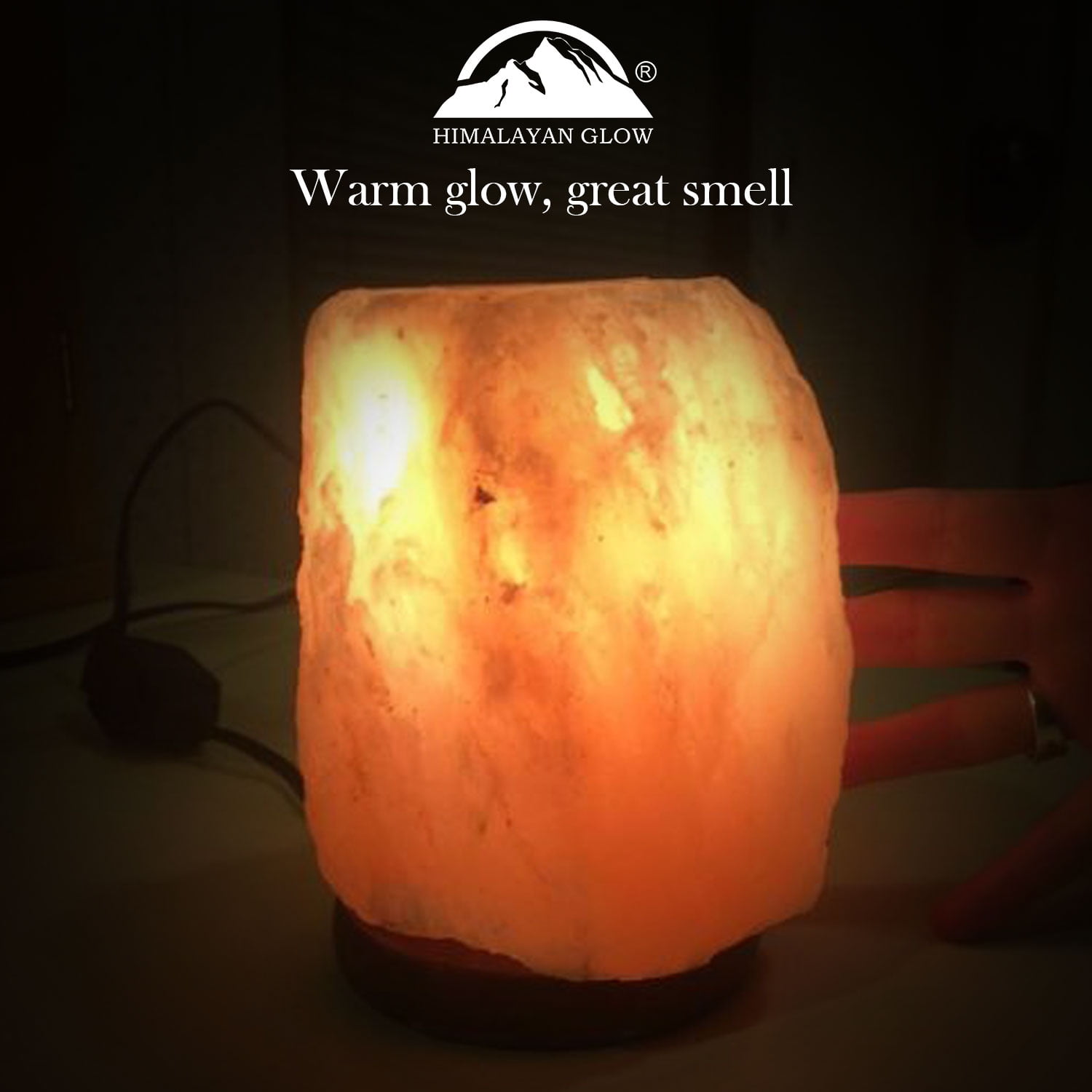 WBM Himalayan 6.75 in. Ionic Crystal Natural Salt 9-11 lbs. Tall Basket  Lamp 1301B - The Home Depot