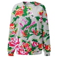 thumbnail image 4 of toraway Sweat à Capuche pour Femmes, Manches Longues, Col Rond, Imprimé Fleuri, TG, 4 of 4