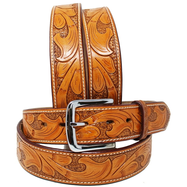 mens western leather belts