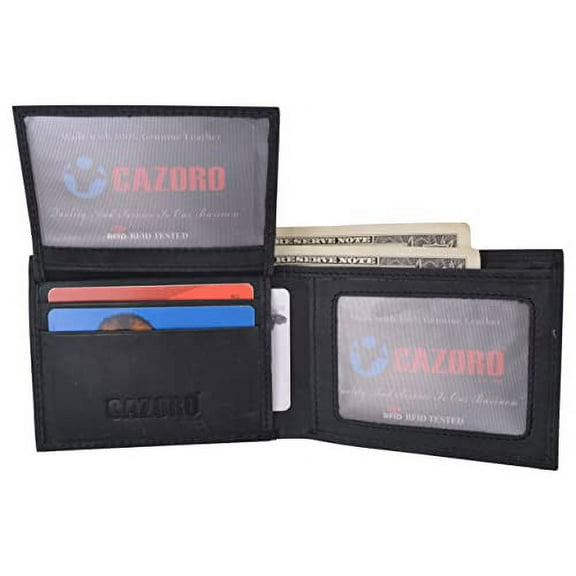 USA Wallets for Men RFID BLOCKING Leather Stylish Bifold Mens Wallet with 2 ID Windows