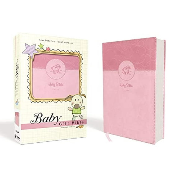 NIV Baby Gift Bible (Comfort Print)-Pink Leathersoft