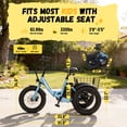 thumbnail image 7 of Electric Tricycle for Beginners – Folding 3-Wheel E-Bike with 16×3" Fat Tires, 500W Peak Motor, 302Wh Battery, Step-Through Frame, 12.5 MPH, Blue, 7 of 7
