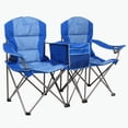 thumbnail image 2 of Kamp-Rite Double Folding Camp Chair with Cooler & Cupholders, Blue (2 Pack), 2 of 9
