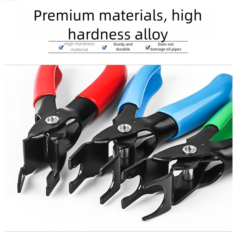 Automotive Fuel Line Disconnect Pliers 3Pc Set Alloy Forged Quick Release Hose Alloy Green Red Bule Easy To Use High Quality
