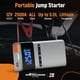 thumbnail image 4 of Arrancador de Batería Portátil Para Coche Con Compresor de Aire, 2500 A, 150 Psi (Para Gasolina/Diésel de 5 L), Caja de Arranque de Batería de Litio de 12 V, Pantalla Lcd, Color Plateado, 4 of 9