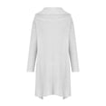 thumbnail image 5 of Lovskoo Cardigan Sweaters for Women Open Front Trendy Long Sleeve Solid Color Long Coat Blouse Oversized Winter Outerwear Tops White, 5 of 6