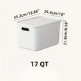 thumbnail image 5 of 4-Pack 17-Quart Plastic Storage Bins with Lids, Waterproof Stackable Storage Containers for Home, Craft & Pantry Organization, Clear Flip-Top Design, 5 of 13