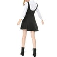 thumbnail image 3 of MODA NOVA Junior's Overall Pinafore Dress Button Decor Above Knee Suspender Skirt, 3 of 7