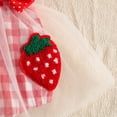 thumbnail image 3 of Sopiago Baby Girl Clothes Summer Outfit Newborn Strawberry Bow Ruffle Sleeveless Tulle Romper Dress Cute Infant Onesie Red,0-3 Months, 3 of 6