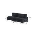 thumbnail image 5 of Bentley Setup 2 Modern style Sectional made with Corduroy Fabric in Black, 5 of 18