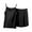 Black, variant on Aofany Womens Soft Modal Pajamas Set 2 Piece Plus Size Sleeveless Camisole Top Nightshirt And Shorts Sleep Loungewear