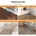 thumbnail image 5 of VINGLI Folding Acrylic Table Small TV Tray for Snack Dinner on Couch, Tiny Foldable Desk Writing Desk for Home Office for Small Spaces, 5 of 14