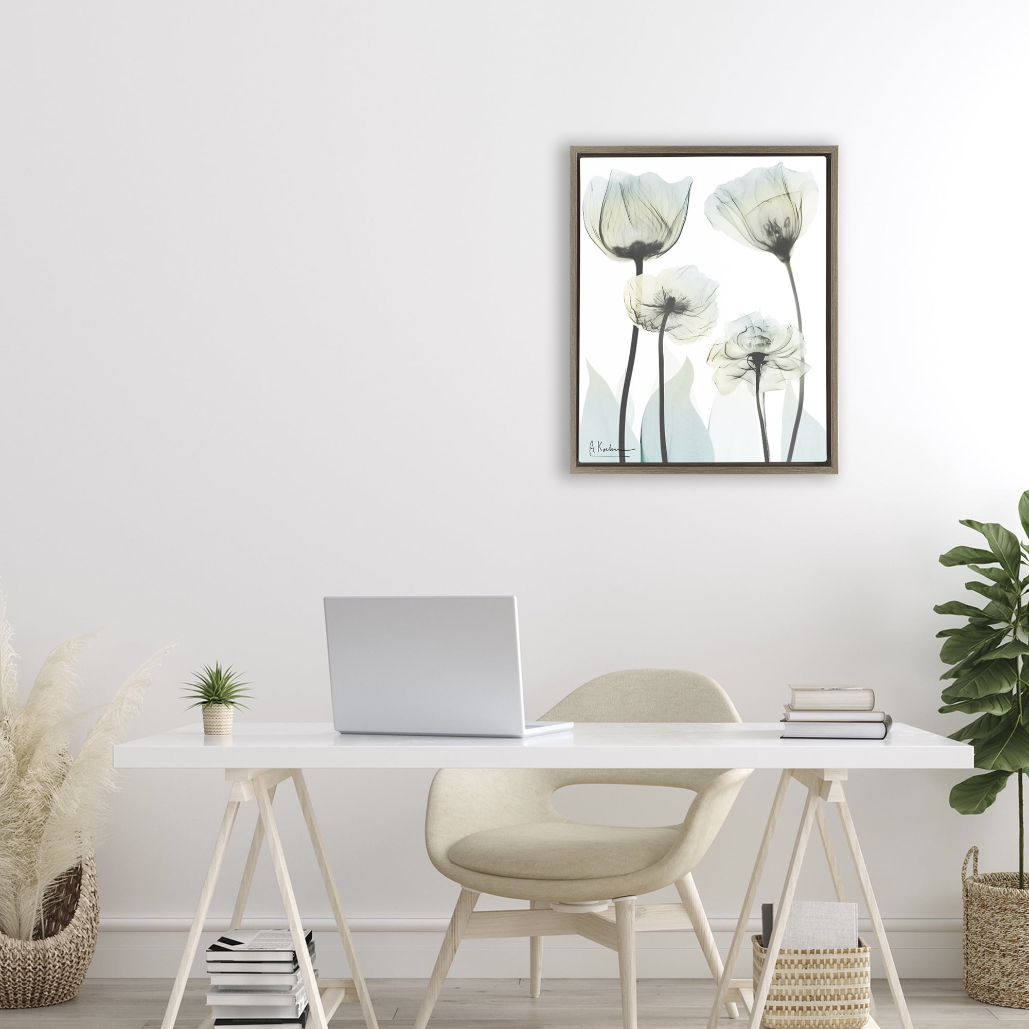 Stupell Industries Floral Luxury Of Creation Brown Framed Floater Canvas Wall Art, design by Albert Koetsier