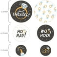 thumbnail image 2 of Big Dot of Happiness Just Engaged - Black and White - Engagement Party Giant Circle Confetti - Party Decorations - Large Confetti 27 Count, 2 of 7
