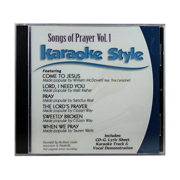 Songs Of Prayer Volume 1 Karaoke Style NEW CD G Daywind 6 Songs