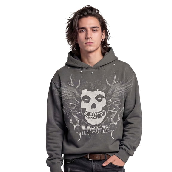 Mens Misfits Crimson Ghost Logo Lightweight Hoodie