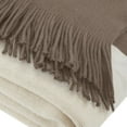 thumbnail image 2 of INK+IVY Stockholm Color Block 50 x 60" Throw, Taupe, Twin, 2 of 4
