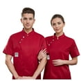 thumbnail image 6 of Unisex Men's Chef Coat Jacket Women Kitchen Restaurant Cooking Work Chef Uniformss Shirt Tops, 6 of 6
