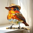 thumbnail image 6 of BingTong Bohemian Style Dreamcatcher Pendant,Bird Cow Angel Moon Pattern Suncatcher Pendant With Metal Chain, Colorful Light Catching Wall Window Decor For Home Decor Doors Windows D, 6 of 7
