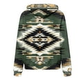 thumbnail image 5 of Vintage Aztec Hoodies for Women Pullover Western Ethnic Geometric Print Long Sleeve Loose Hooded Sweatshirt Tops, 5 of 5