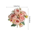 thumbnail image 2 of Flores Artificiales para Al Aire Libre 5 Ramas Philippos Rose Bouquet Simulado de Seda Flor Rosa Mesa Decoración Del Hogar 32cm Seda Blanca Flores Artificiales Ramo de Boda Rosas Flores Artificiales, 2 of 6