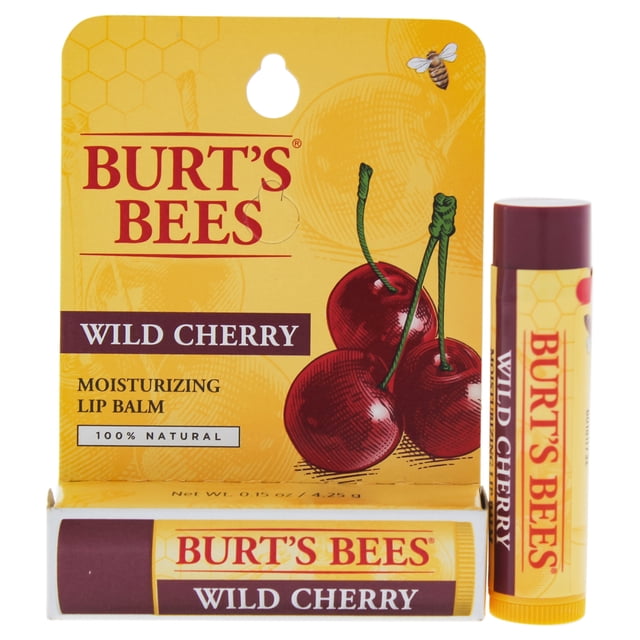 Bálsamo labial Burts Bees Burts Bees Wild Cherry Moisturizing Lip Balm Blister Bálsamo labial Unisex 0.15oz