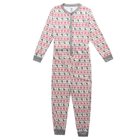 Fruit of the Loom Kids Premium Thermal Waffle Union Suit, Fair Isle ...