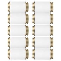 Milisten 10Pcs White Curtain Rod End Caps Decorative Finials for Bathroom Easy to Install Replacement