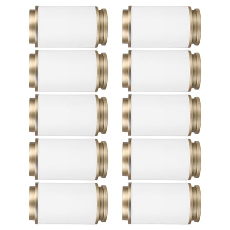 Milisten 10Pcs White Curtain Rod End Caps Decorative Finials for Bathroom Easy to Install Replacement