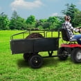 thumbnail image 4 of Utility Trailer,Garden Trailer,Trailer for Lawn Mower,Yard Trailer, Heavy-Duty Versatile Dolly Cargo Trailer,Tilt Bed and Foot-Operated Dump for Atvs, Utvs Lawn Garden Tractors, 4 of 8