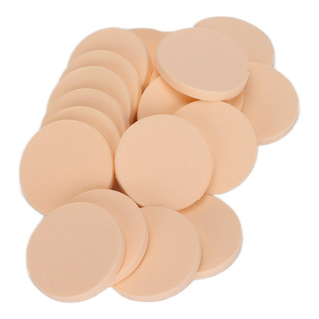 Round Powder Puff, Safe Dual Use Round Makeup Sponge Easy Cleaning Quick Rebound Convenient For Makeup
