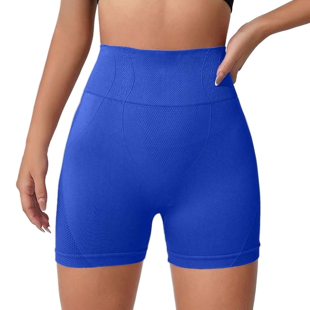 Gibobby Falda Shorts Mujer Ropa deportiva para mujer Pantalones deportivos para mujer Pantalones cortos deportivos Cintura ancha Pantalones cortos deportivos Pantalones de yog(Azul, L)