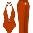 thumbnail image 6 of LEKWK Beach Cover Up Dresses for Women Deep V Neck Halter Maxi Dress High Slit Bathing Suit Overlay Summer Pool Party Holiday Outfits, 6 of 6