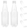 thumbnail image 1 of 6 Pcs Bouteilles Transparentes Claires Réutilisables Bouteilles à Jus Bouteilles à Vin Multifonction, 1 of 4