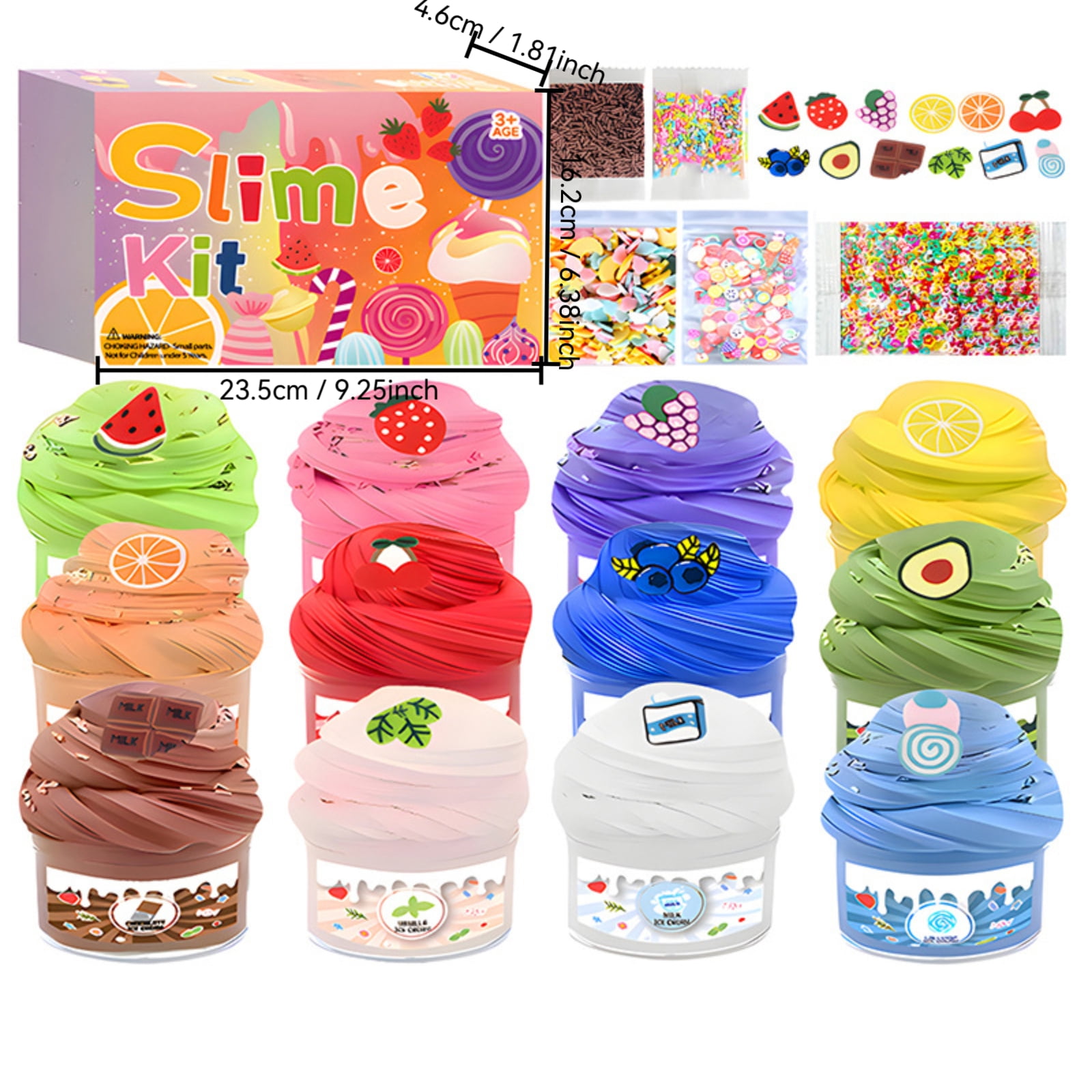 Professional Slime Kit for Stress Relief, DIY Creative Pinch Toy Set, Sensory Slime Fidget for Office Adults，B