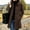 #12Brown, variant on Women’s Warm Midi Coat Winter Single Breasted Peter Pan Collar Pea Coats with Satin Lining