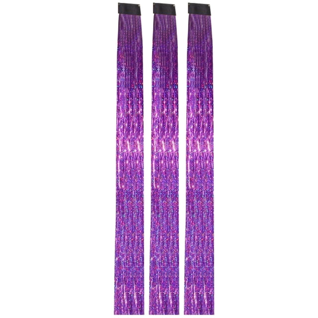 Fiudx Liquidación de ahorros de verano Kit de 3 piezas para teñir el cabello, para cabello brillante, rizado, de seda, con horquillas y brillo