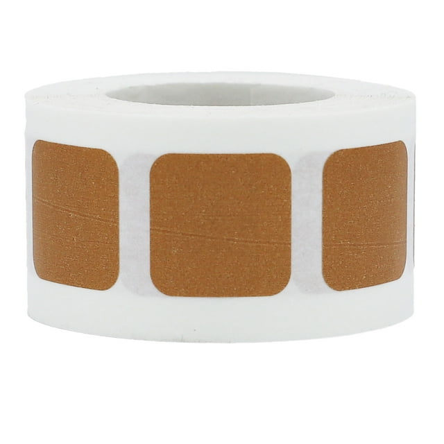 Tan Square Stickers | 1" Inch Square | 500 Pack