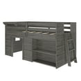thumbnail image 3 of Farmhouse Twin Low Loft with Bookcase, Driftwood, 3 of 8