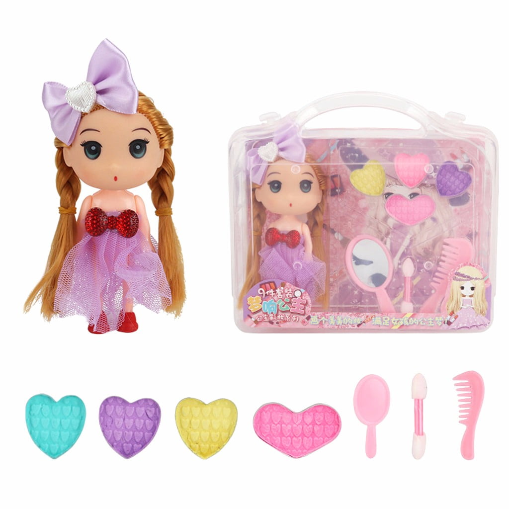 Baby Pretend Play Make Up Toys For Girls Princess Hairstyle Doll