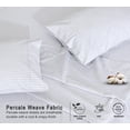 thumbnail image 5 of RUVANTI 100% Organic Cotton Sheets - California king Sheet Sets - 4 Piece Percale Weave Bedding, Crisp, Cooling, Breathable, Soft & Durable, 16" Deep Pocket, Hotel Quality Sábanas - Construction Line, 5 of 7
