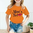 thumbnail image 2 of Girl Shirts Size 10-12 Kid Cute Graphic Round Neck Short Sleeve Tee Summer Casual T Shirt,X2-Orange,8-9 Years, 2 of 5