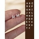 thumbnail image 1 of 1pair Fashion Sterling Silver Cubic Zirconia Letter Decor Stud Earrings For Women For Daily Decoration, 1 of 4